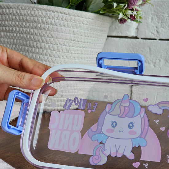 Bento Stainless Steel Lunch Box 2 Grids with Spoon Container