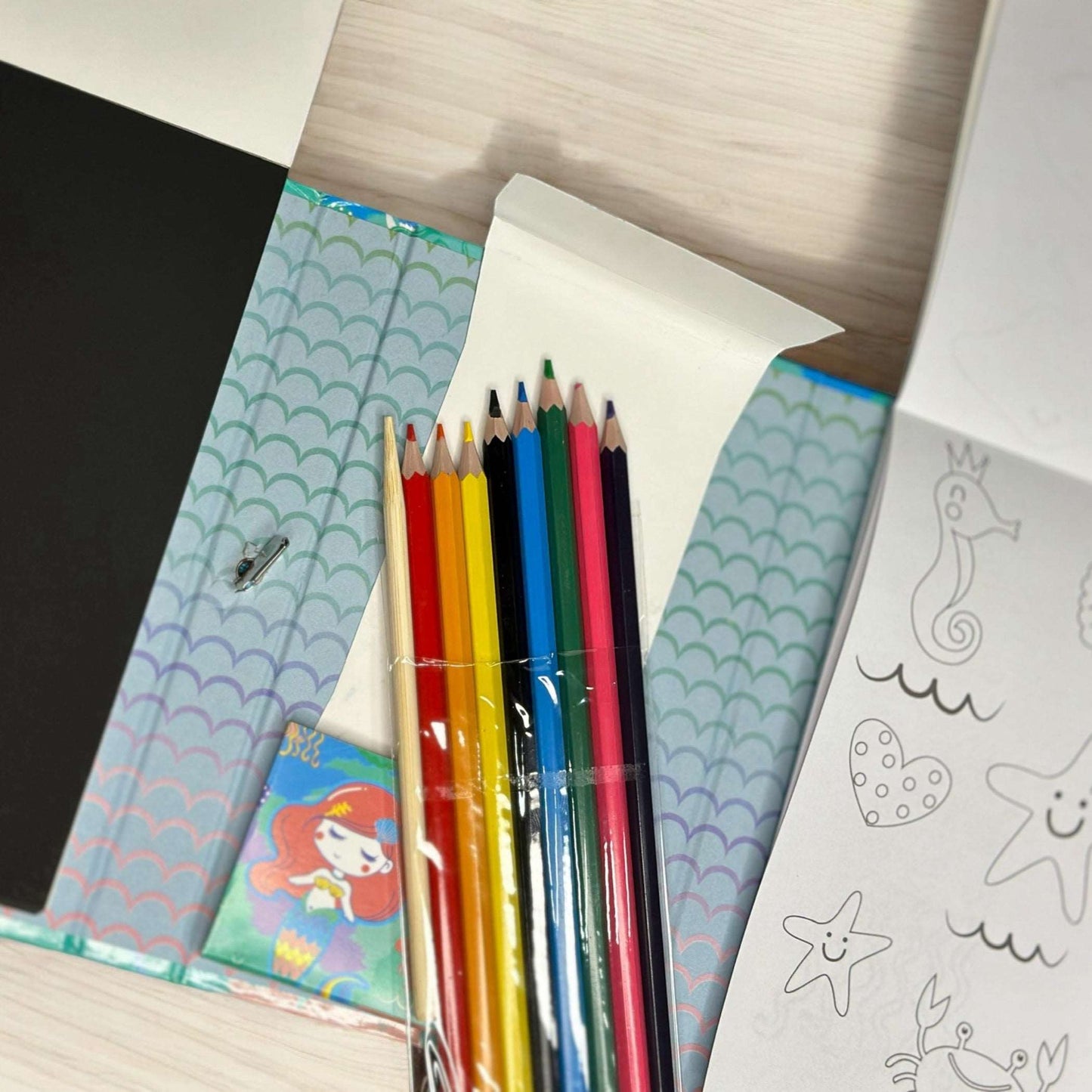 Activity Book For Kids with Pencil Colours