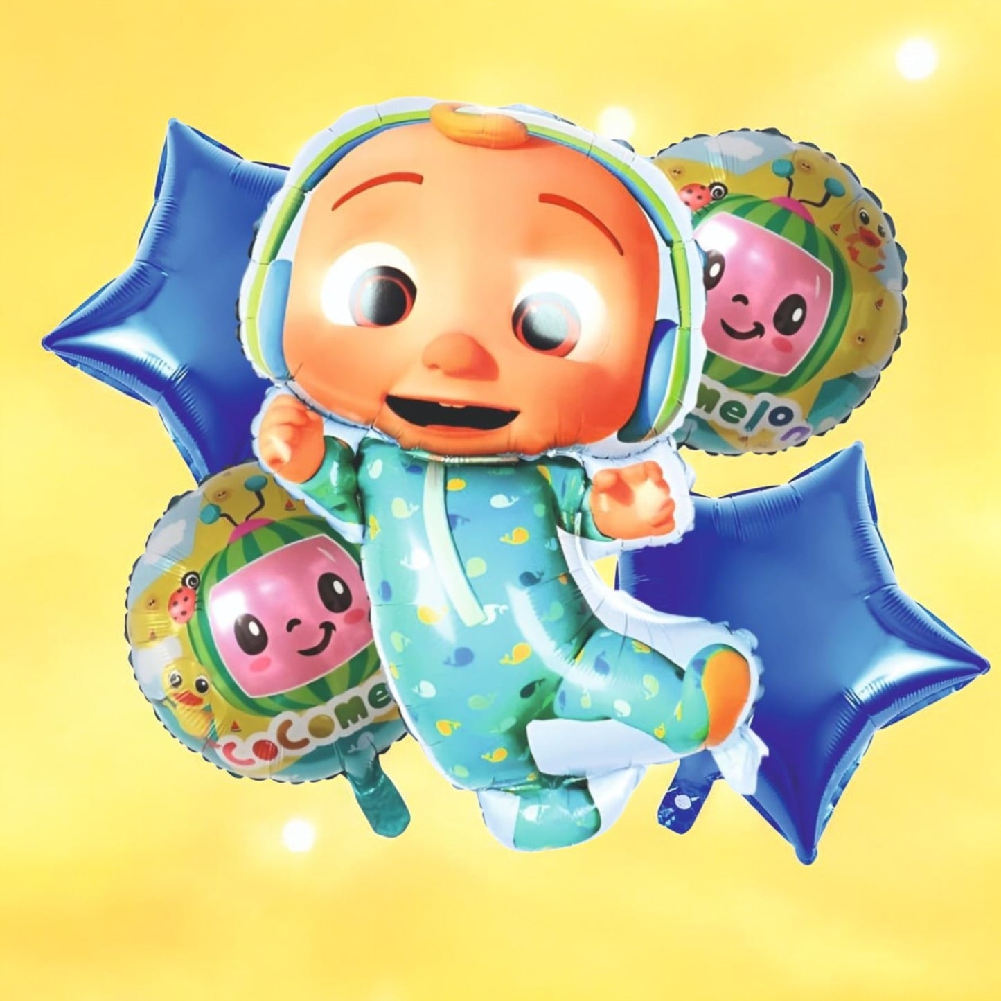 Cocomelon Foil Balloon Set 5 Pieces Kids Birthday Decoration