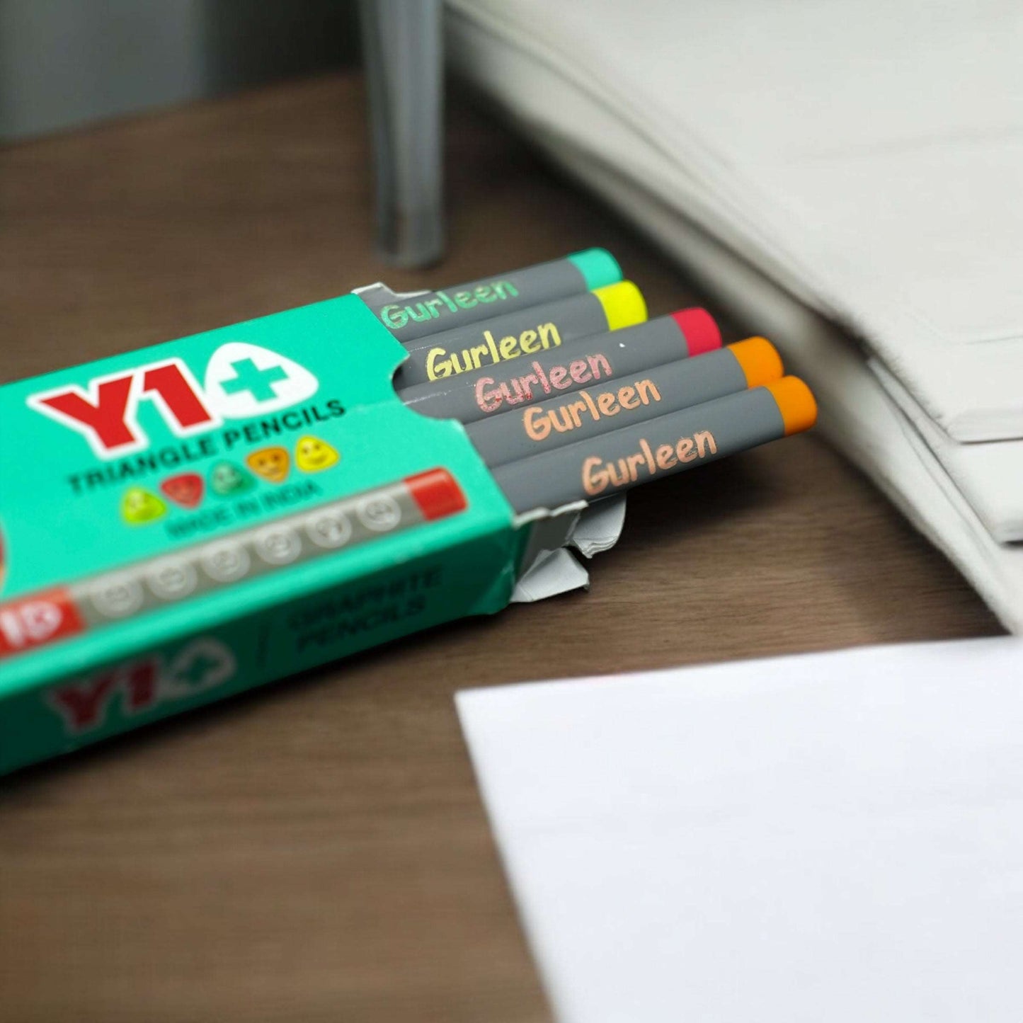 Doms Customised Pencils - Pack of 10 with Sharpener Eraser