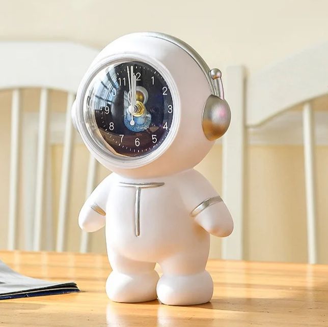 Astronaut Piggy Bank with Clock for Kids