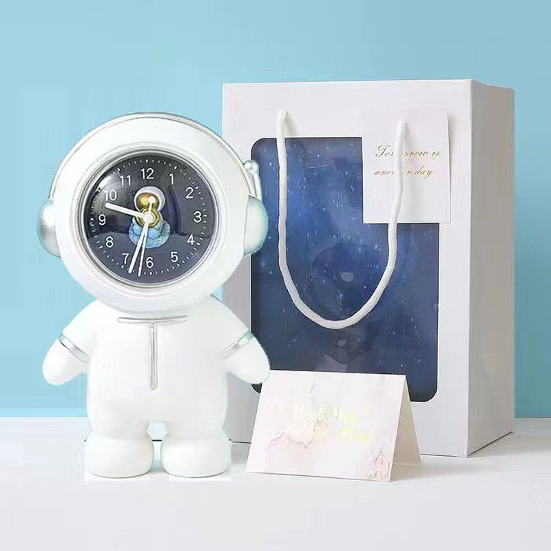 Astronaut Piggy Bank with Clock for Kids