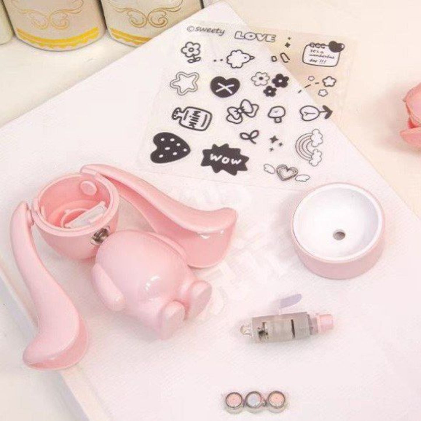Cute Rabbit Mini LED Night Light Lamp Portable Desk Decor
