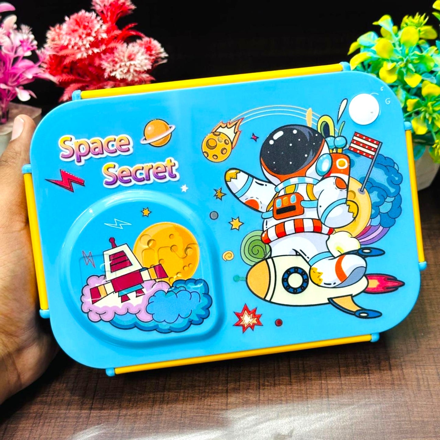 Leakproof 3 Grids Stainless Steel Lunch Box for Kids with Bowl