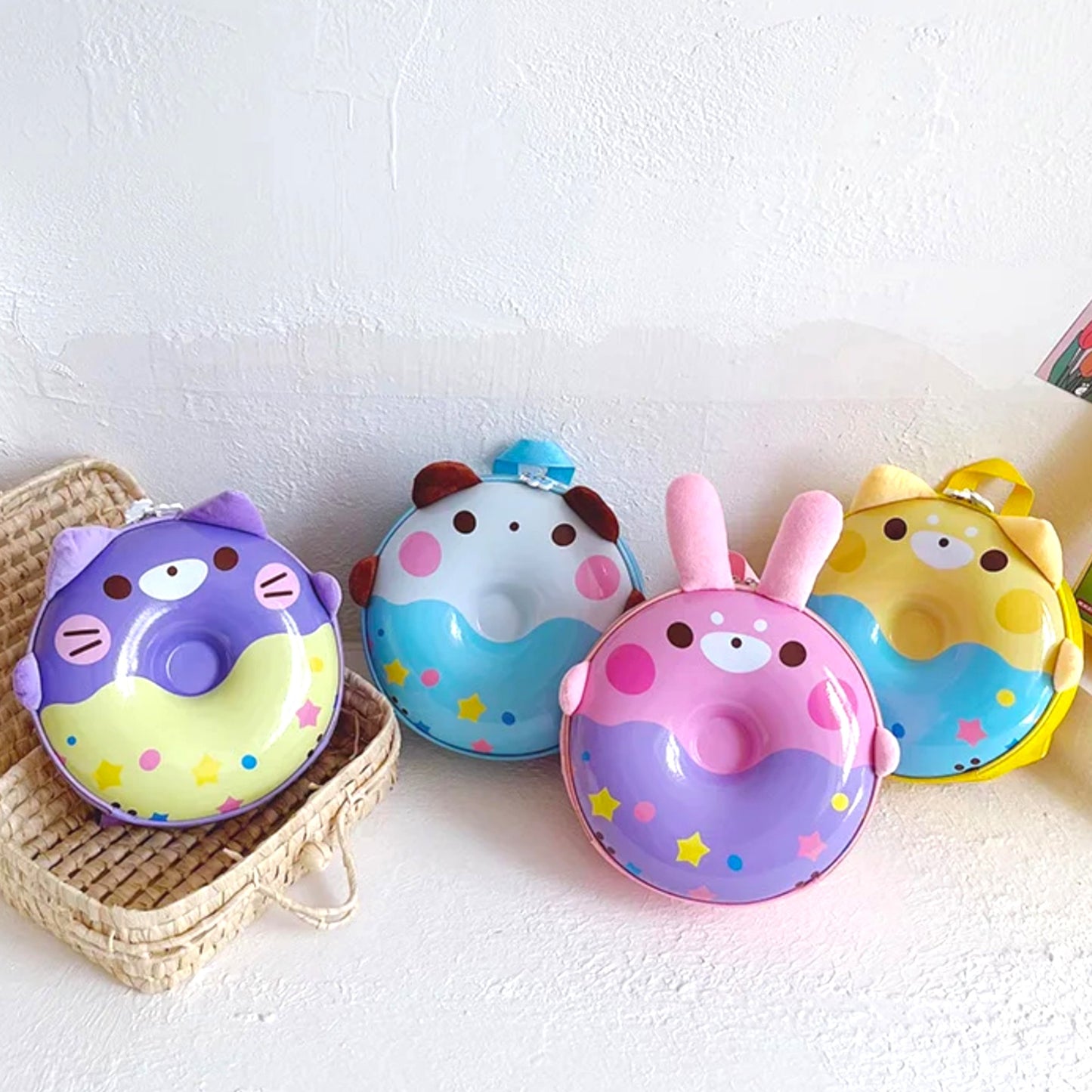 Kindergarten School Bag Toddler Donut Shape 10 Inches