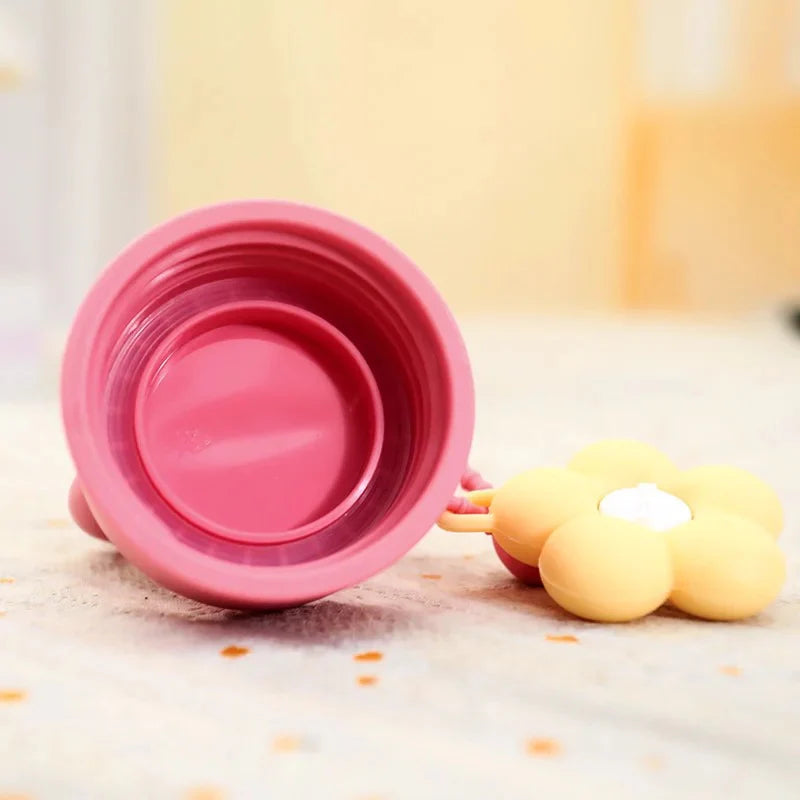 Stylish Flower Design Stainless Steel Vacuum Water Flask