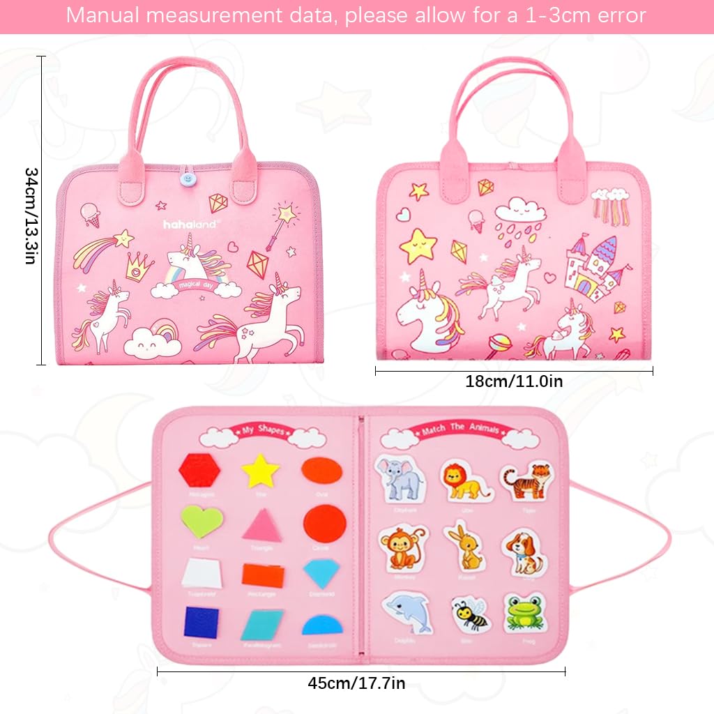 Preschool Educational Busy Book for 1 2 3 Years Basic Skills