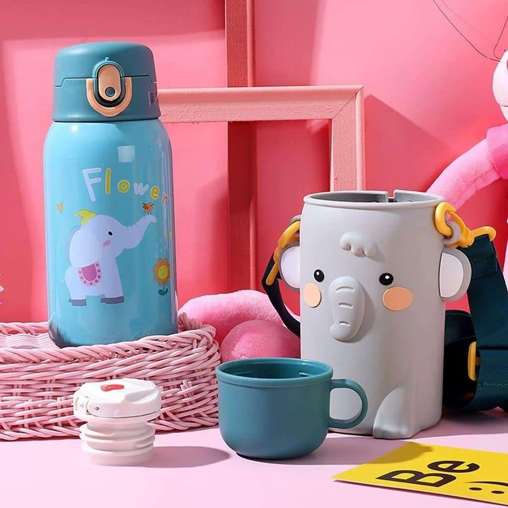 Elephant and Duck Stainless Steel Water bottle for Kids 500ml