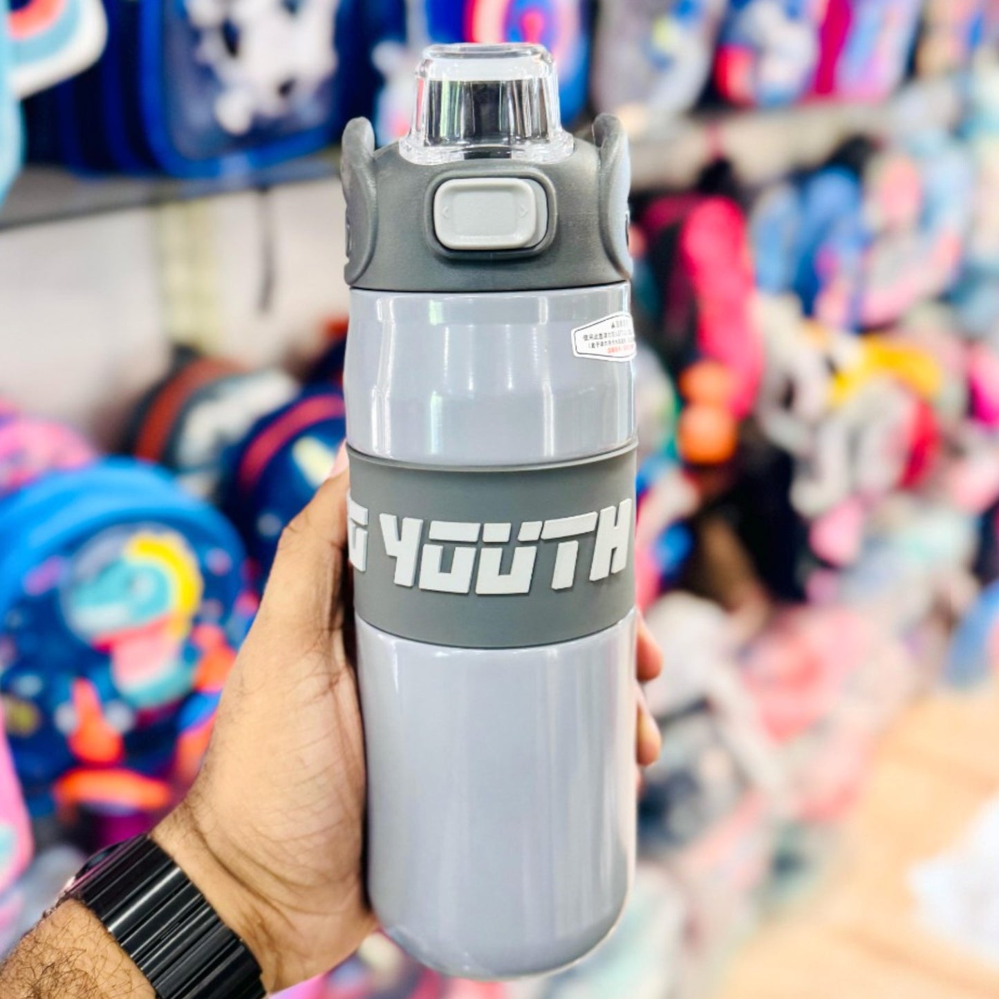 Sleek Stylish Gym Water bottle Leakproof Stainless Steel 680ml