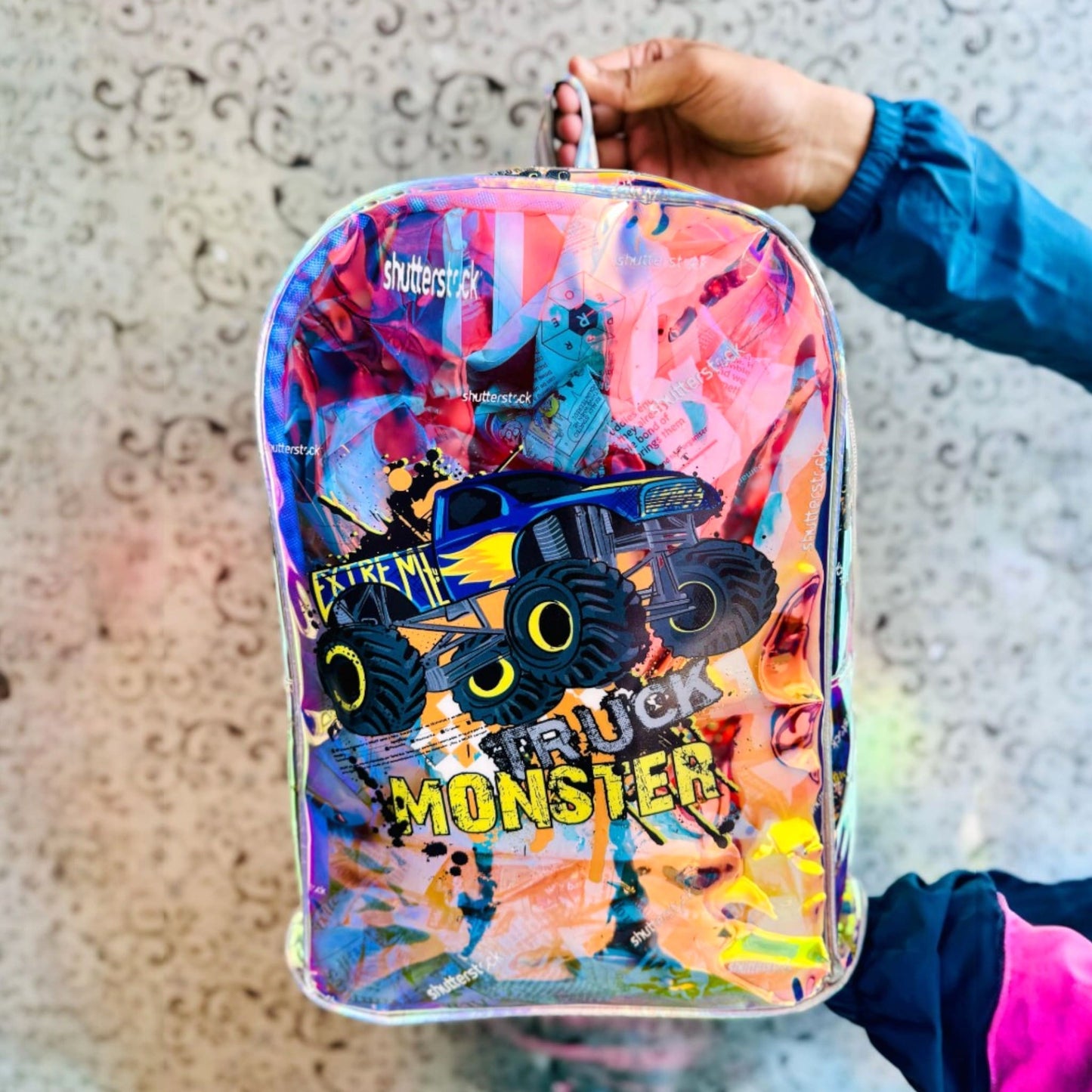 Holographic 14'' Premium Quality Trendy Backpack for Kids