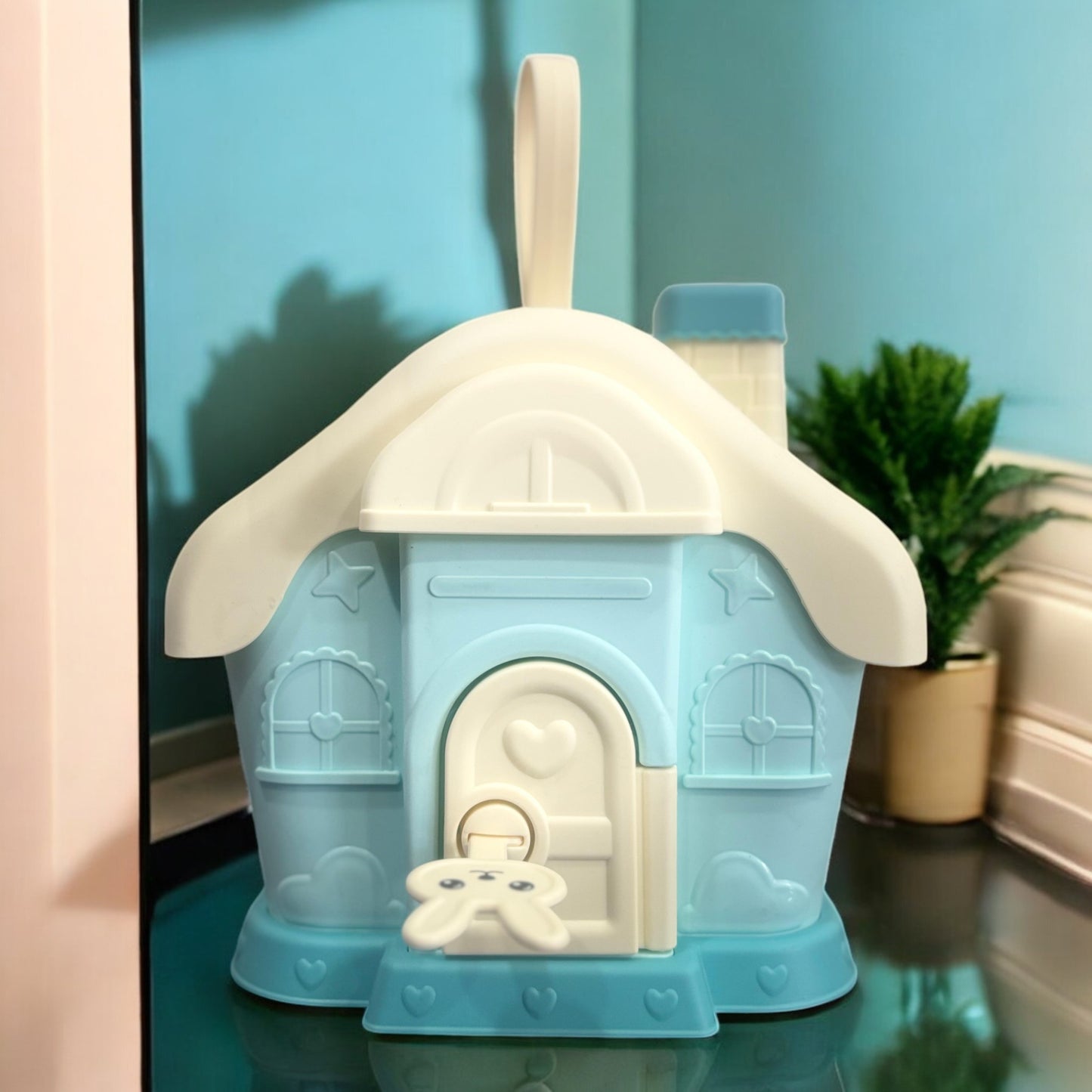 Hut House Piggy Bank with Stickers Best Birthday Return Gift