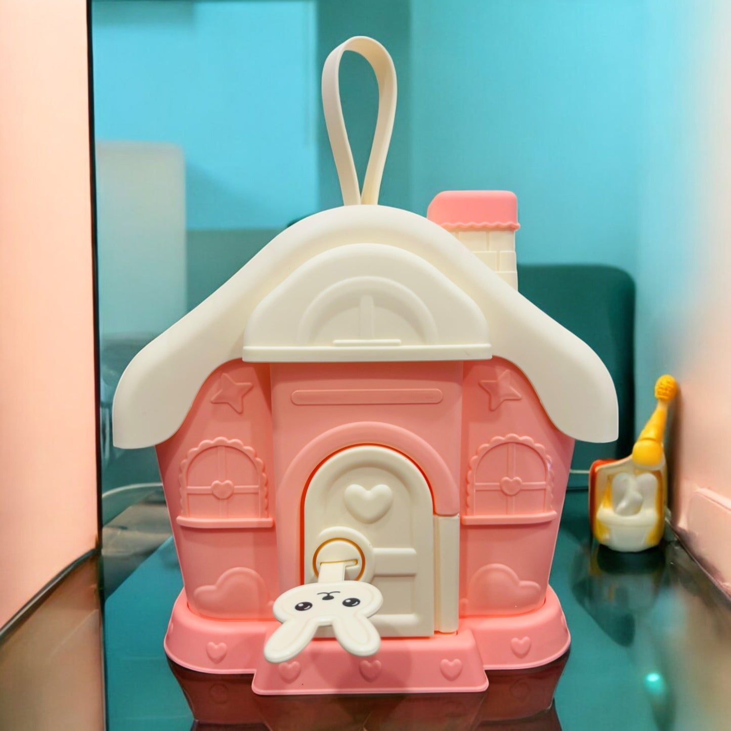 Hut House Piggy Bank with Stickers Best Birthday Return Gift