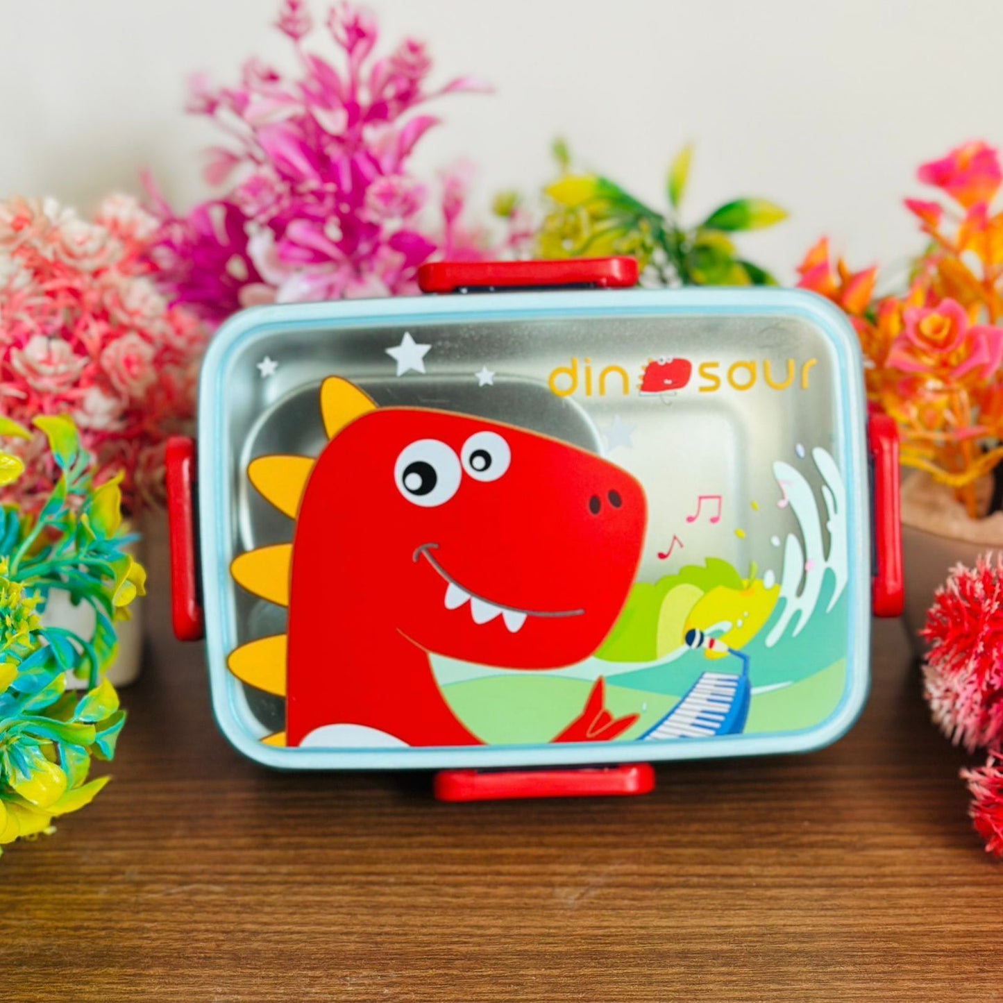 Kids 2 Compartments Stainless Steel Bento Lunch Box