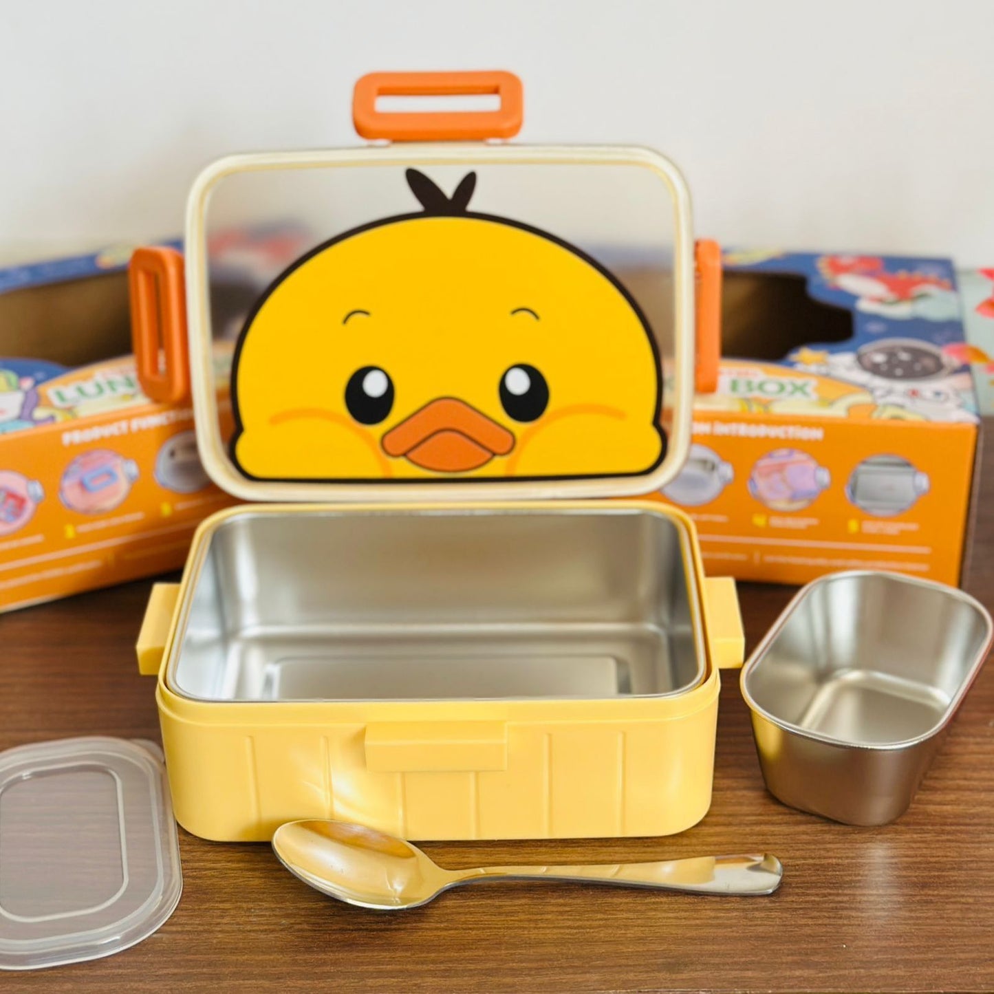 Kids 2 Compartments Stainless Steel Bento Lunch Box