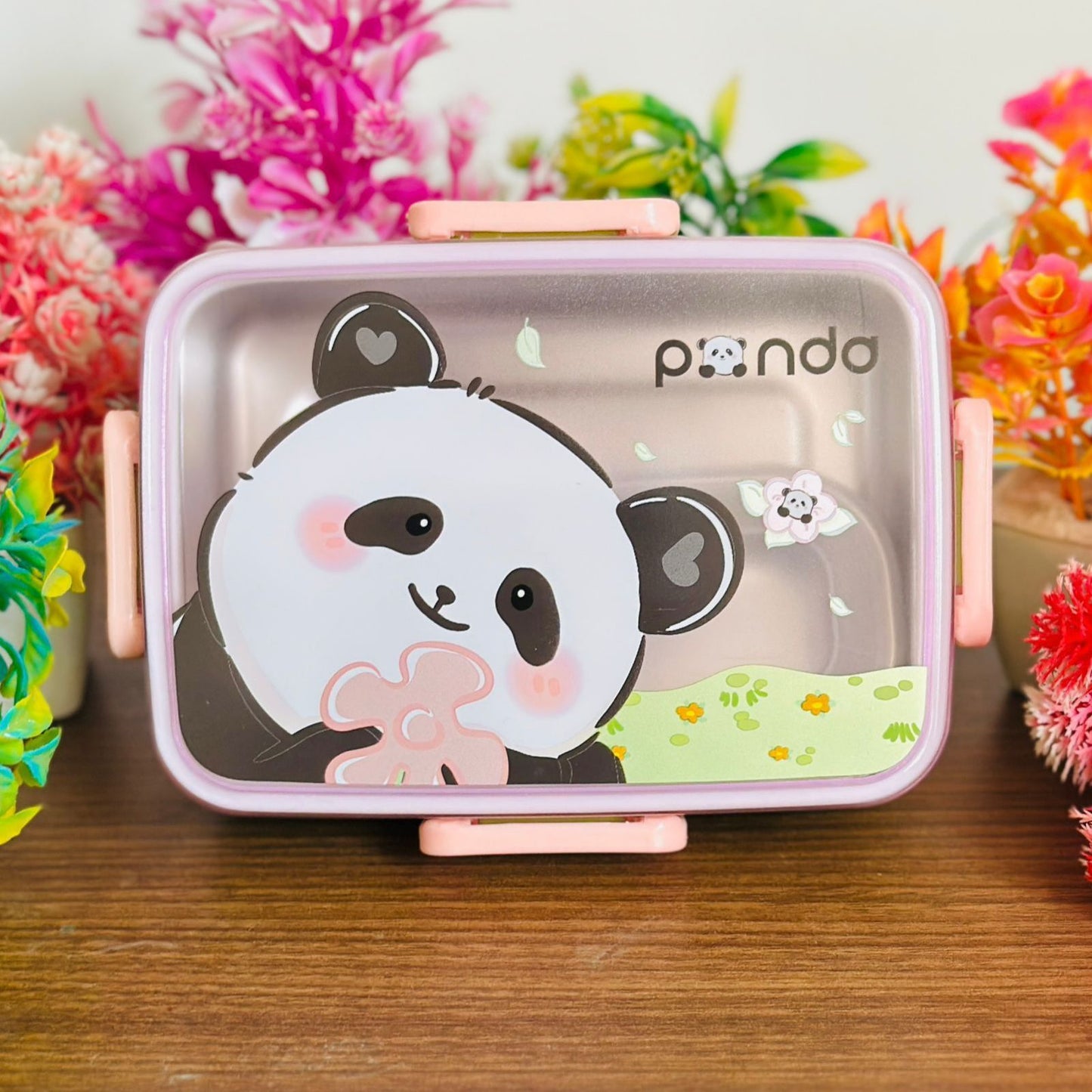 Kids 2 Compartments Stainless Steel Bento Lunch Box