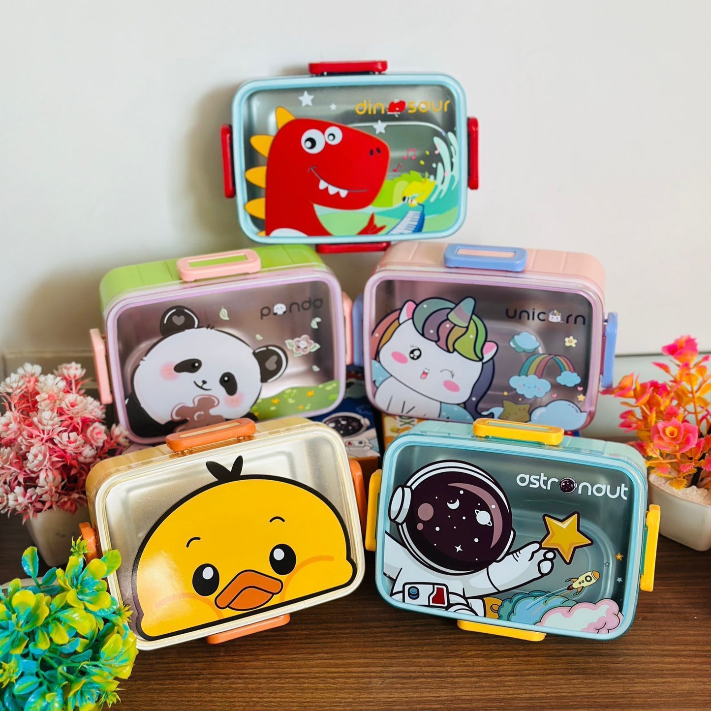 Kids 2 Compartments Stainless Steel Bento Lunch Box