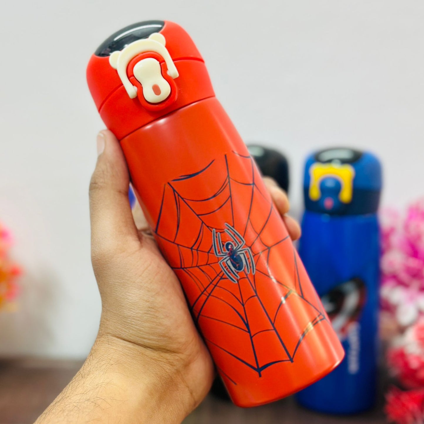 Stainless Steel Super Heroes Water Bottle 450ml with Temperature Display