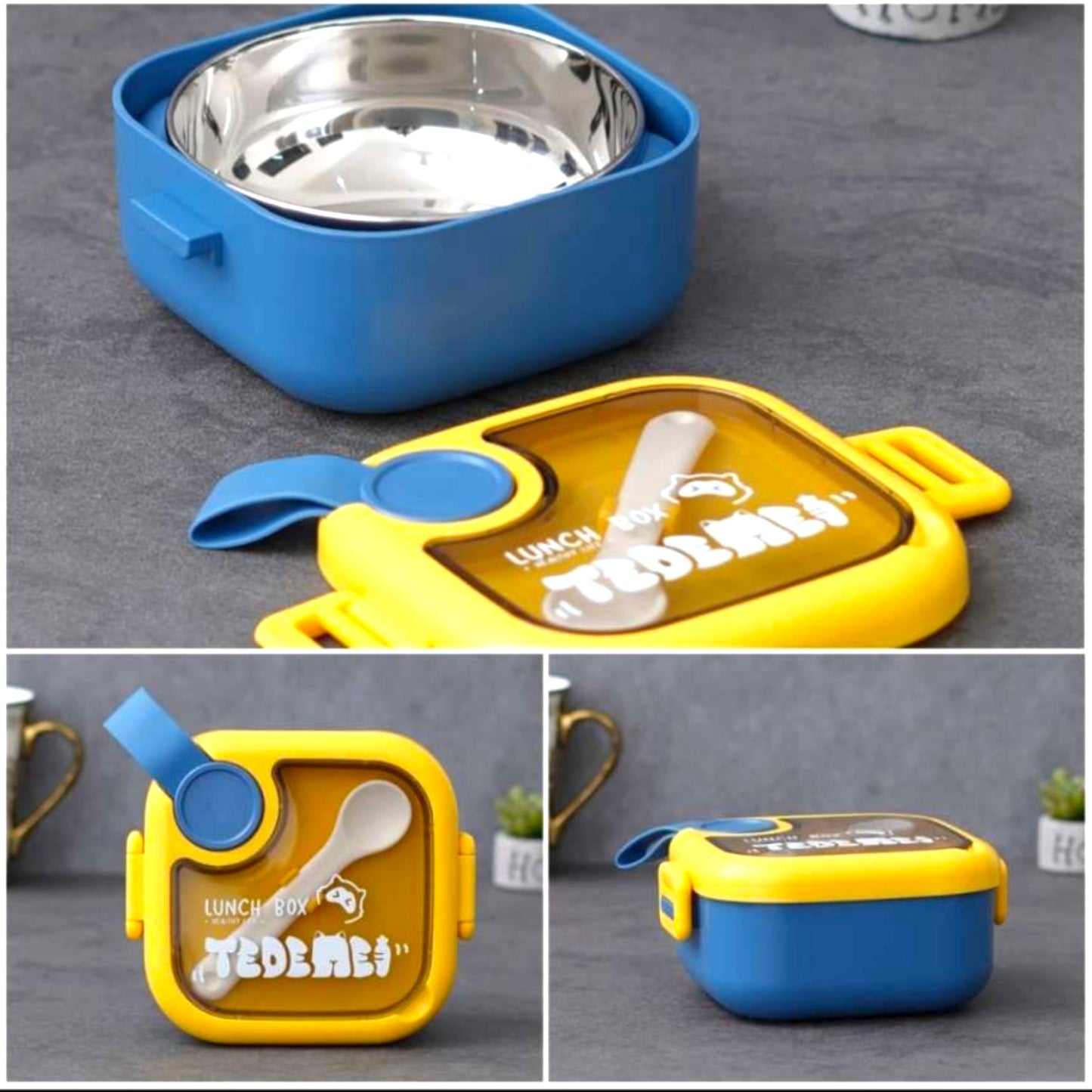 Tedemi Insulated Stainless Steel Snacks Bowl 750ml With Spoon