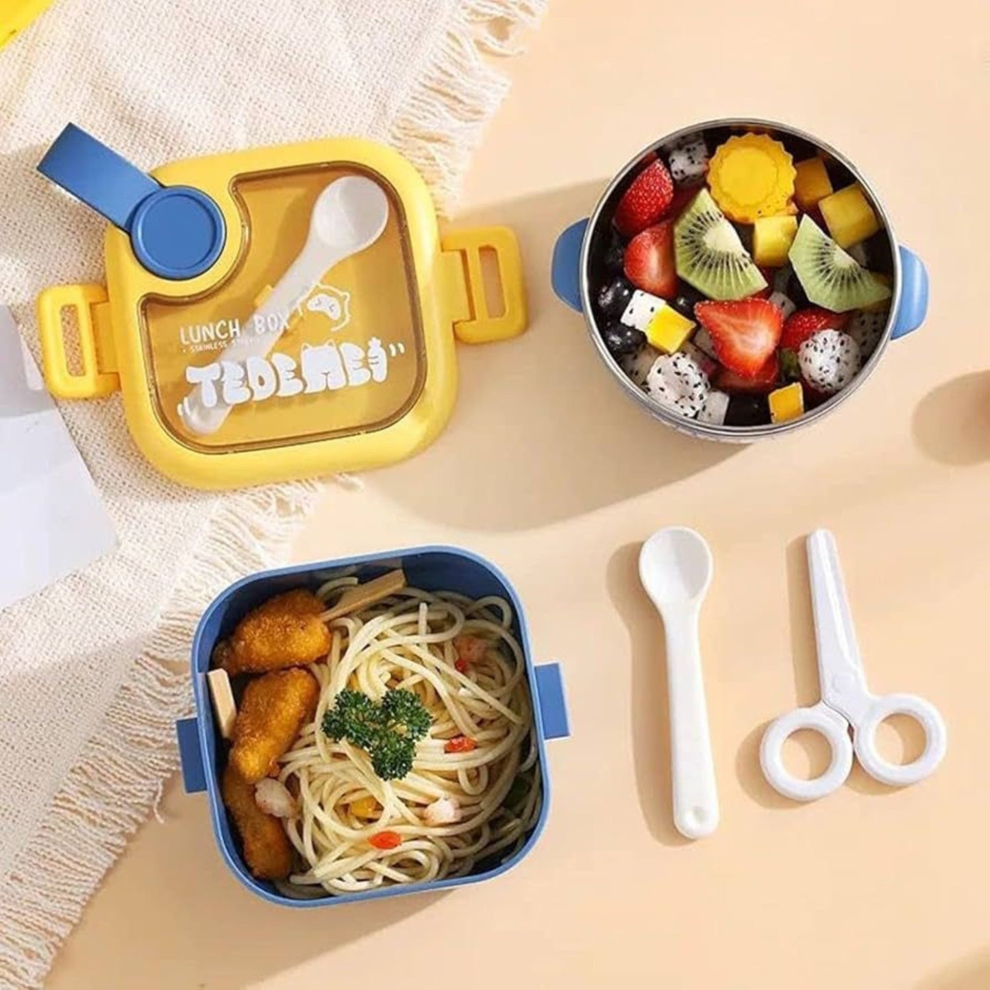 Tedemi Insulated Stainless Steel Snacks Bowl 750ml With Spoon