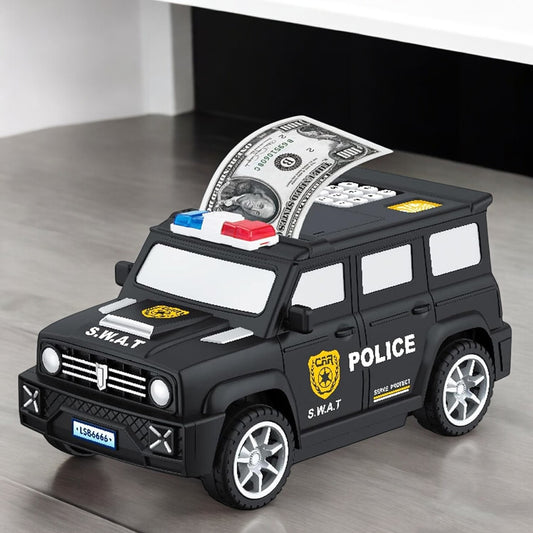 Police Car Electronic Money Box with Password Unlock