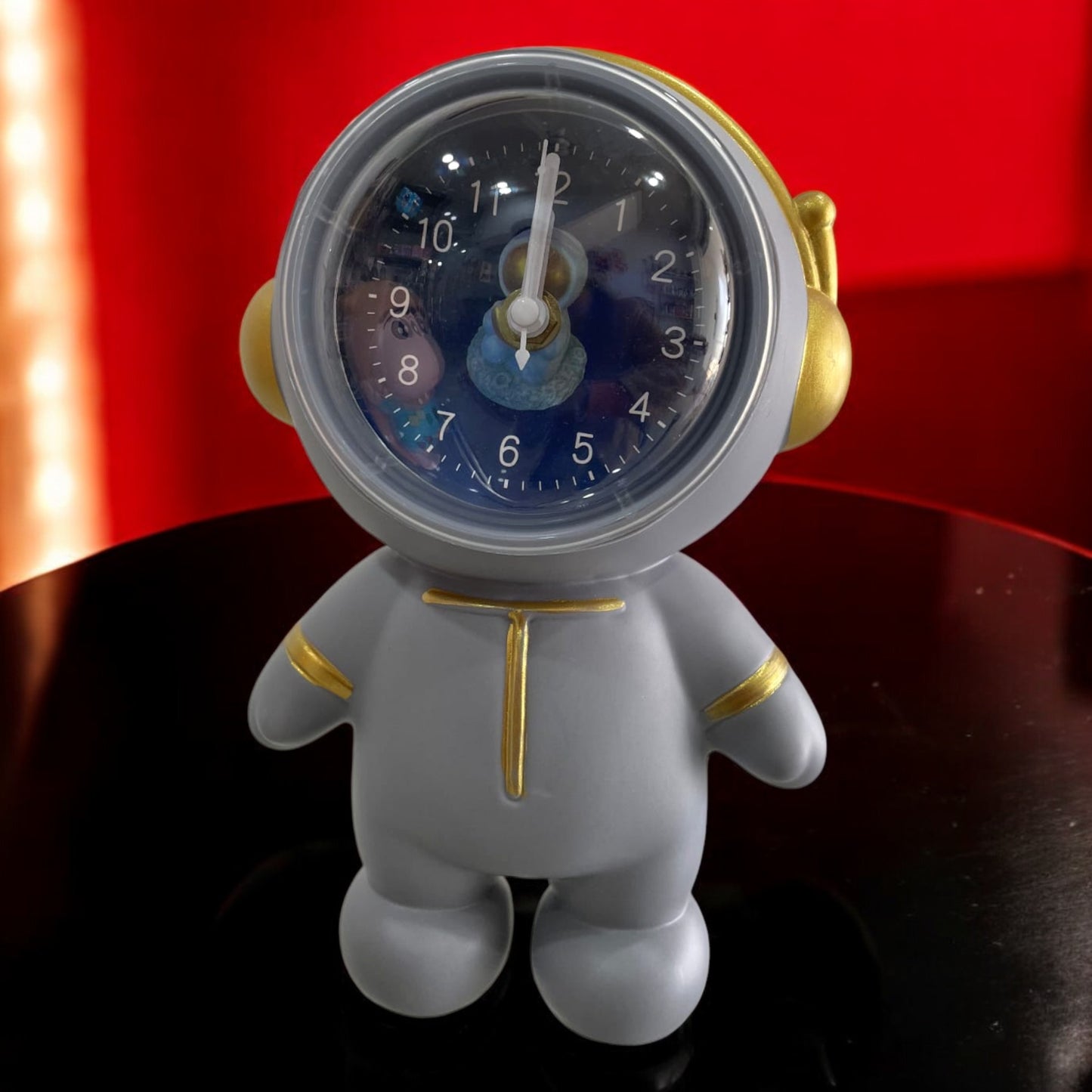 Astronaut Piggy Bank with Clock for Kids