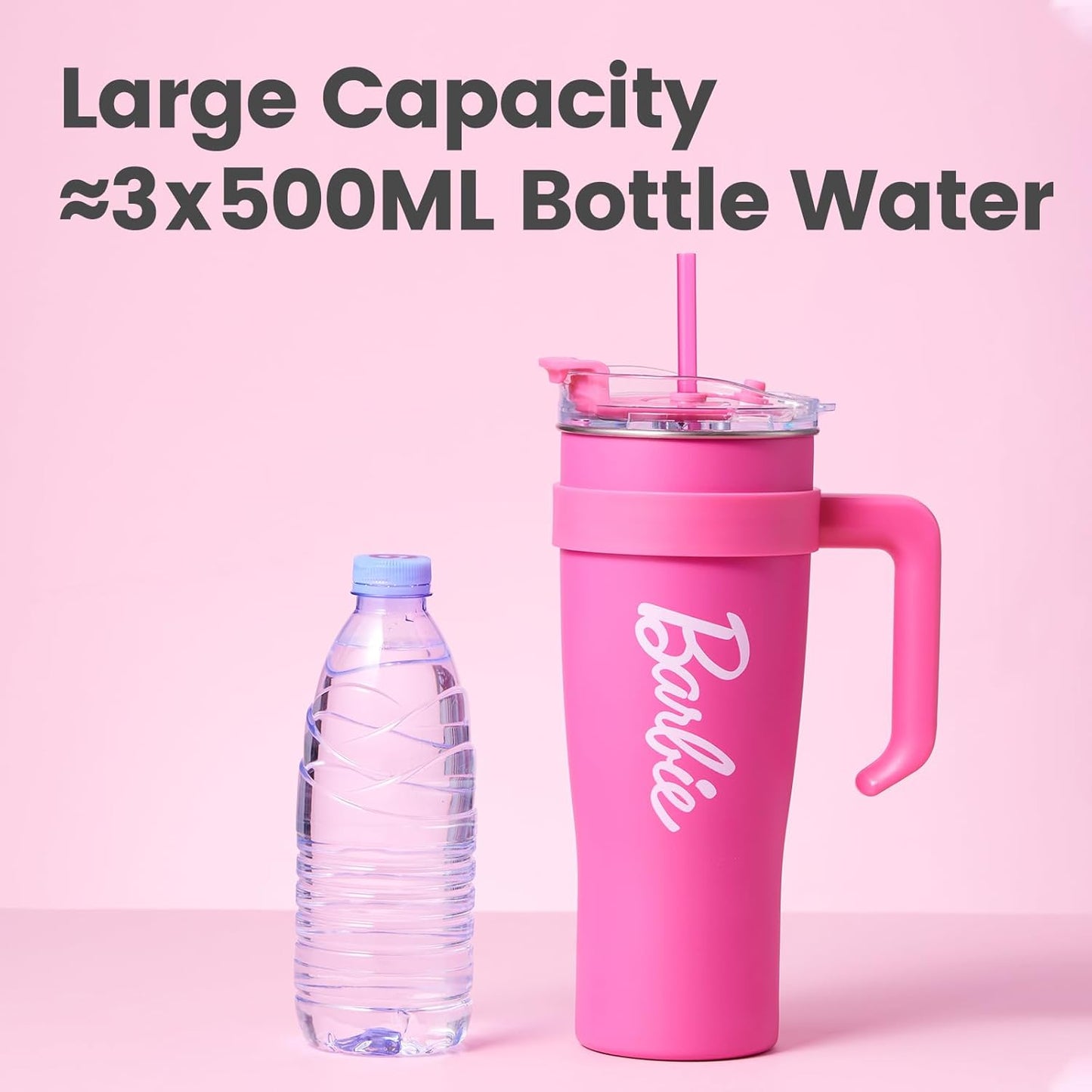 Barbie Collection Stainless Steel Tumbler with Straw 1600mL