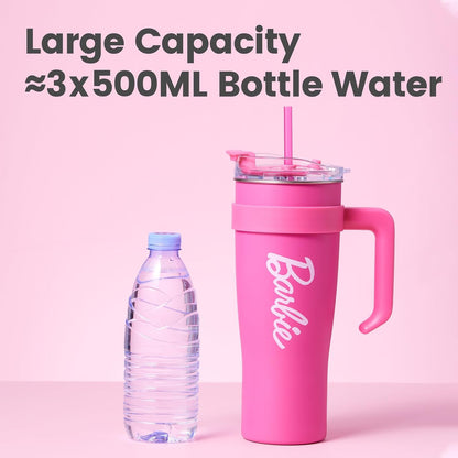 Barbie Collection Stainless Steel Tumbler with Straw 1600mL