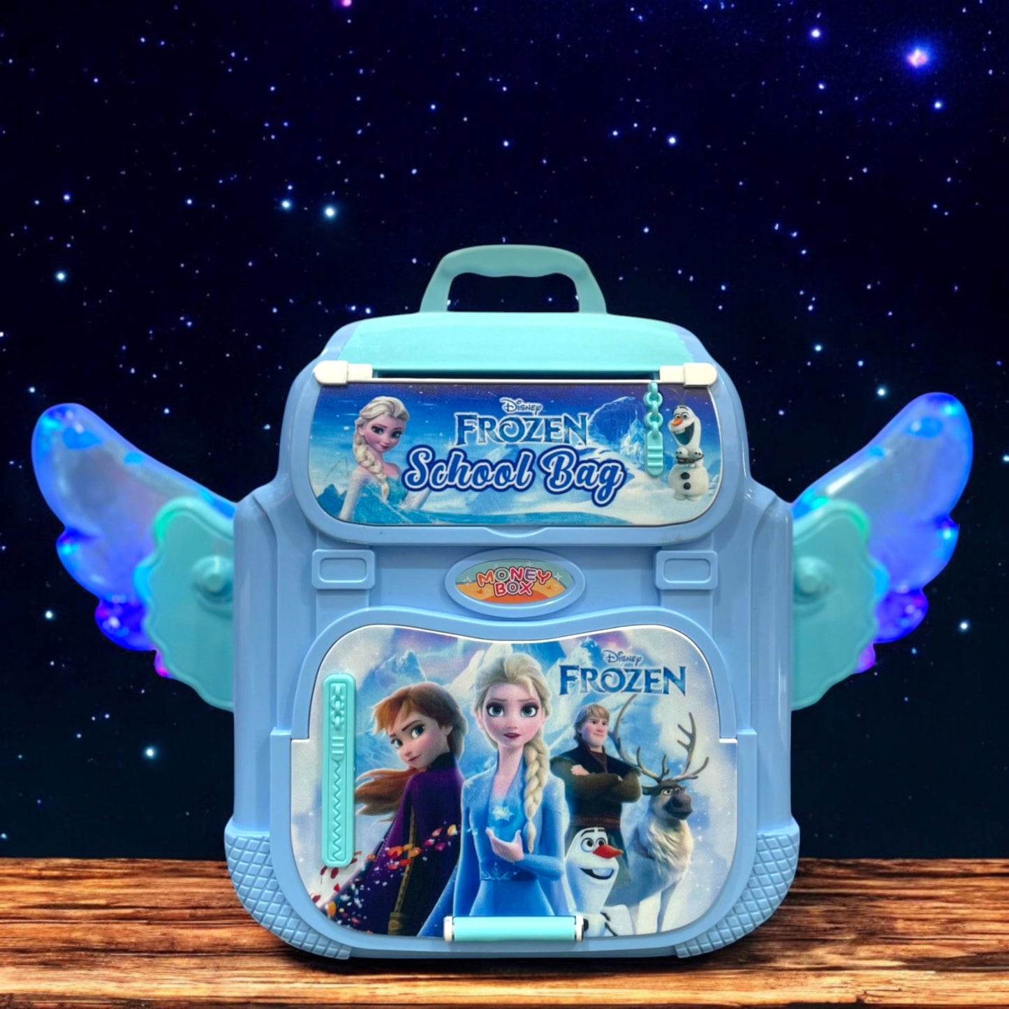 Disney Frozen Money Box School Backpack with Light Music