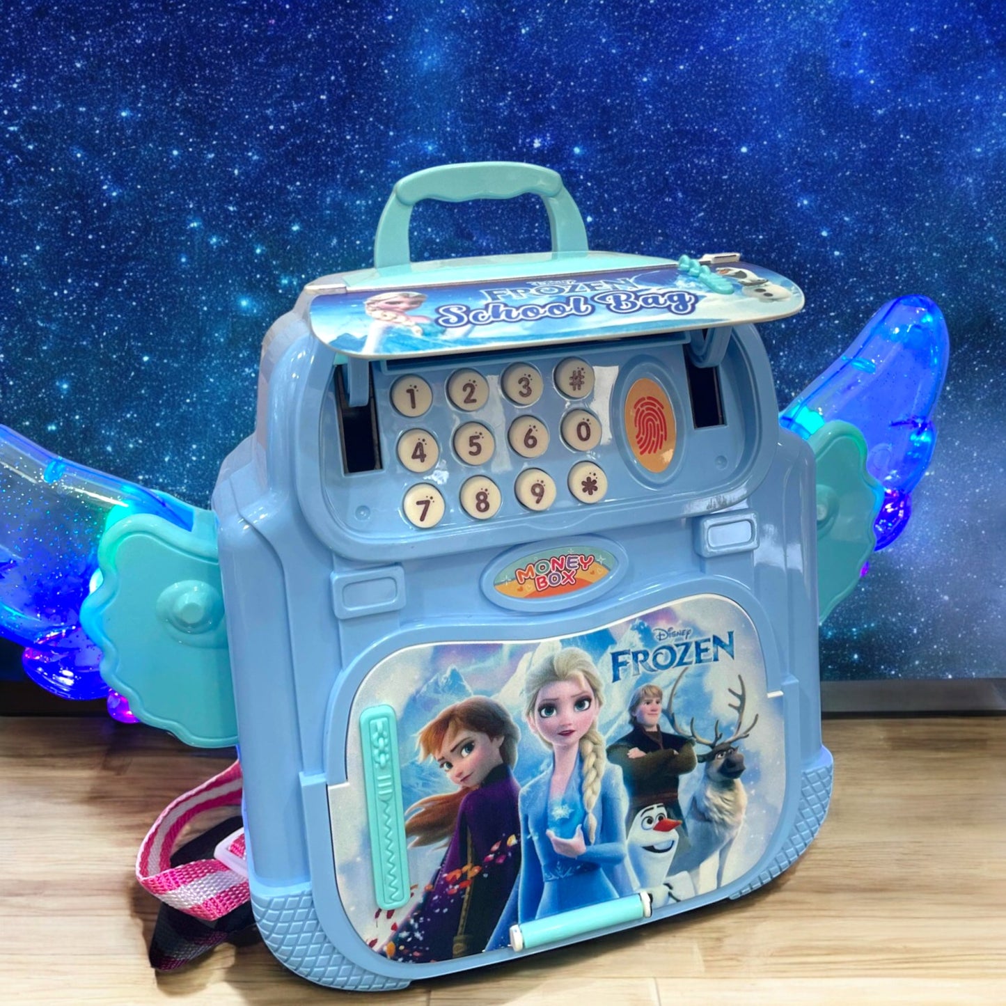 Disney Frozen Money Box School Backpack with Light Music