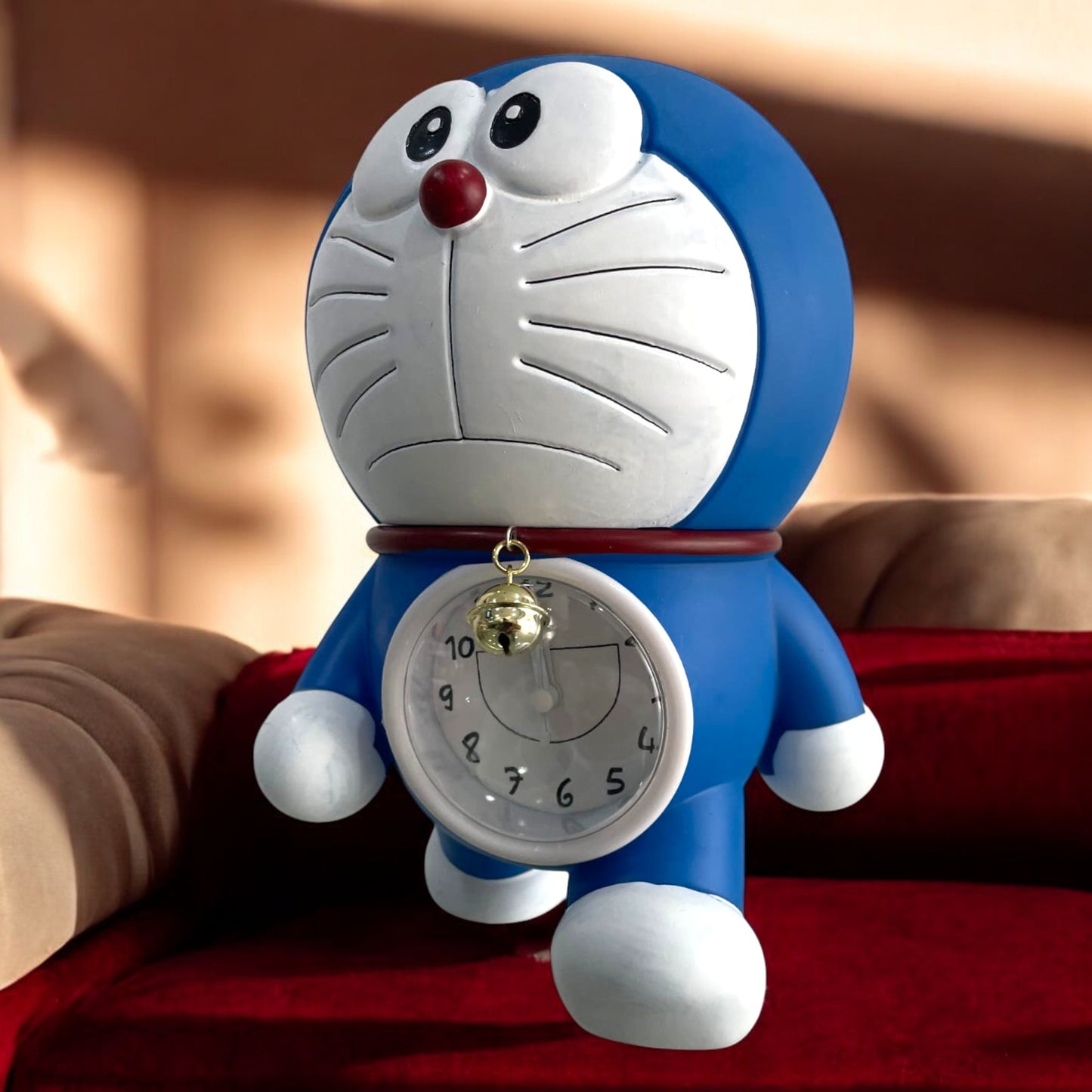 Doraemon Piggy Bank with Clock for Kids