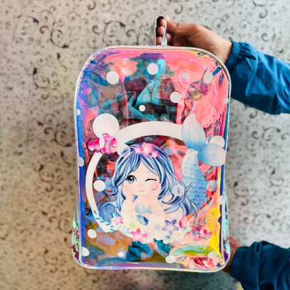 Holographic 14'' Premium Quality Trendy Backpack for Kids