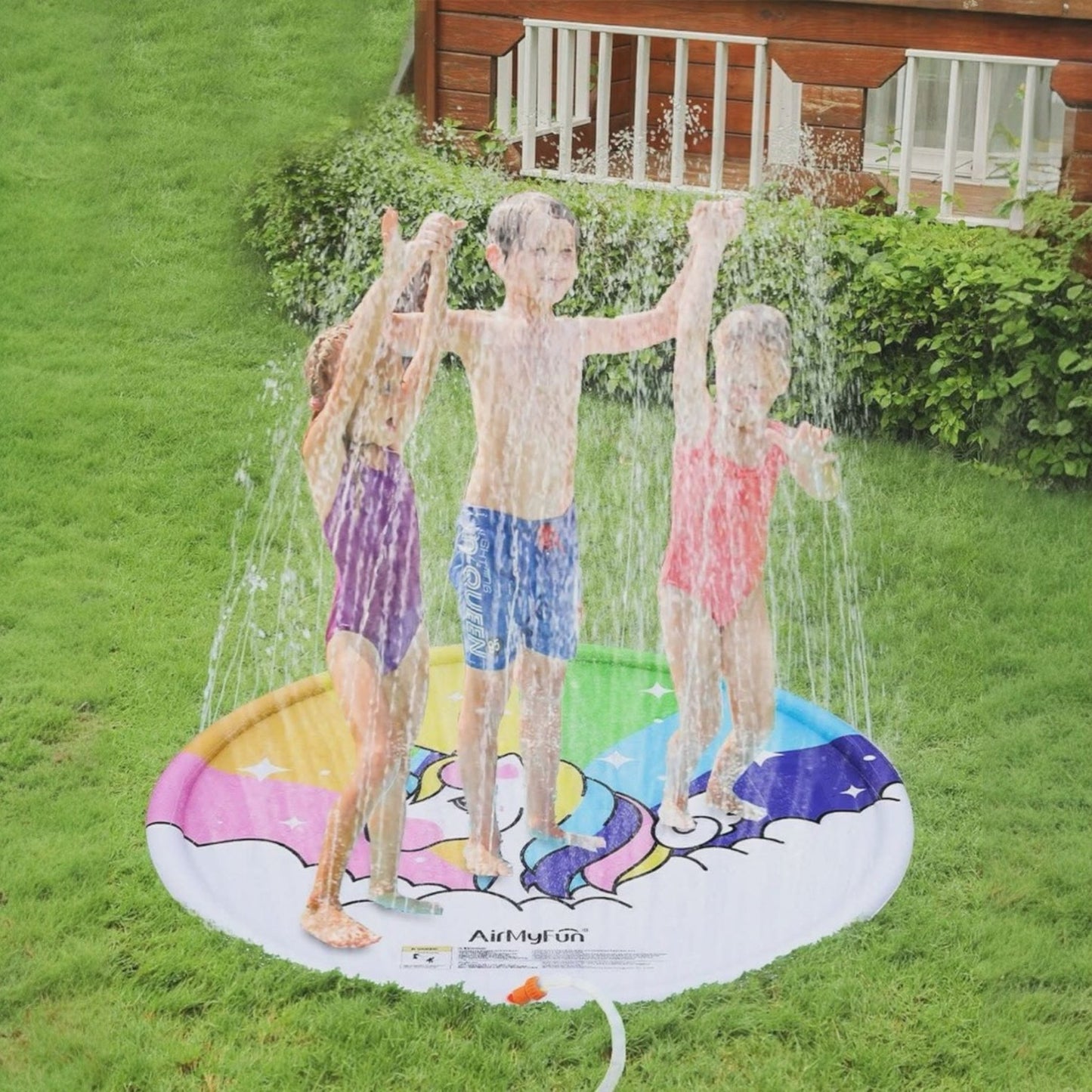 Inflatable AirMyFun Water Sprinkler Pad Mat for Kids 170 cm