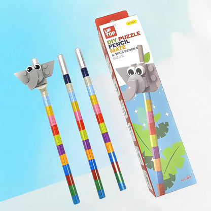 DIY Lego Puzzle Pencil Mate for Kids Set of 3 Pencils