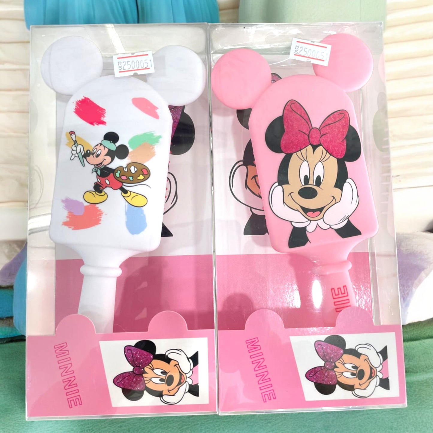 Cartoon Minnie & Mickey Cushion Hair Comb for Kids Girls