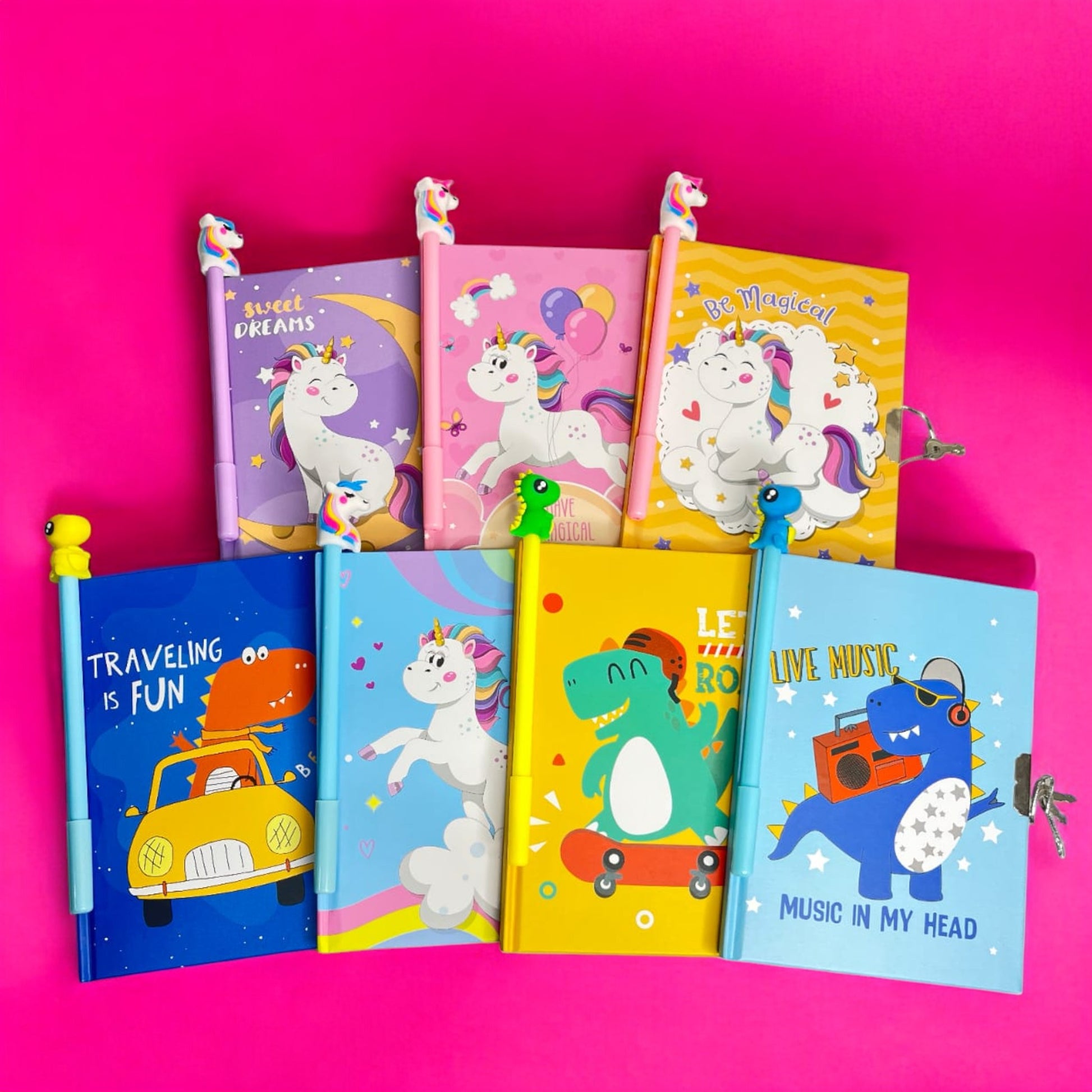 Notebook Cartoon Lock Diary Return Gift For Girls & Boys – Crayon Box India