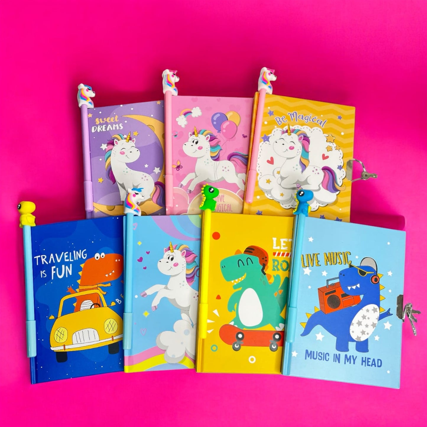 Notebook Cartoon Lock Diary Return Gift For Girls & Boys