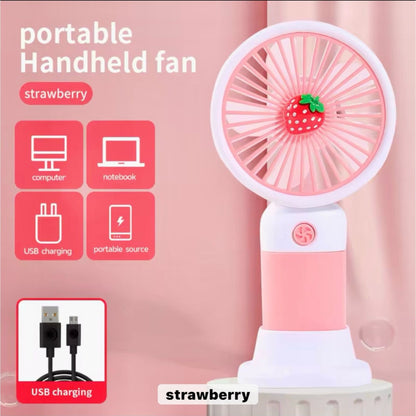 Battery Operated Portable Hand Fan with USB Charging