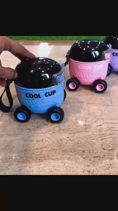 Cool Car Shaped Sipper Water Bottle for Kids 550 ml BPA Free