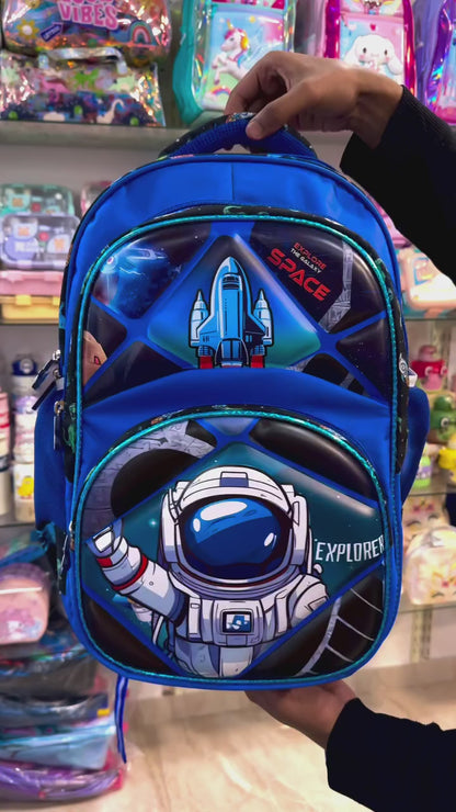 School Bag 18'' Spiderman Astronaut Super Spacious with Name