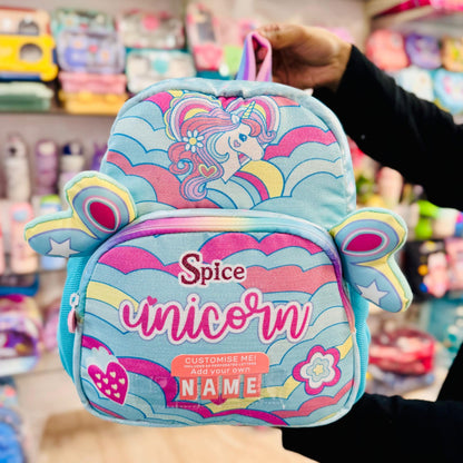14'' Unicorn Backpack for Girls with Personalised Name Badge