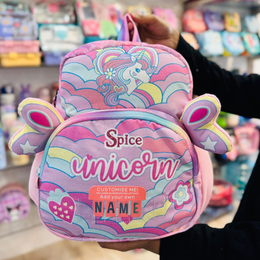 14'' Unicorn Backpack for Girls with Personalised Name Badge