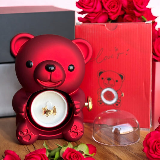 Bear Ring Box Valentine's Day Rings Case Proposal Engagement